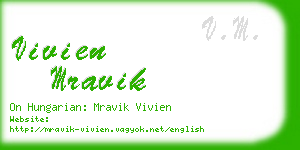 vivien mravik business card